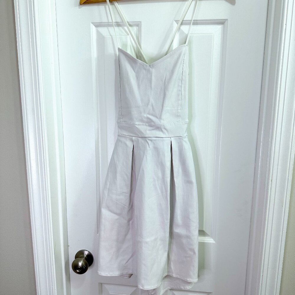 White Strappy Open-back Mini Dress